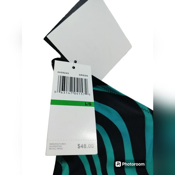 The collection animal print green black swimsuit bikini bottom size L - Picture 10 of 11